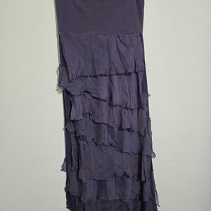 Chic Asymmetrical Purple Tiered Skirt